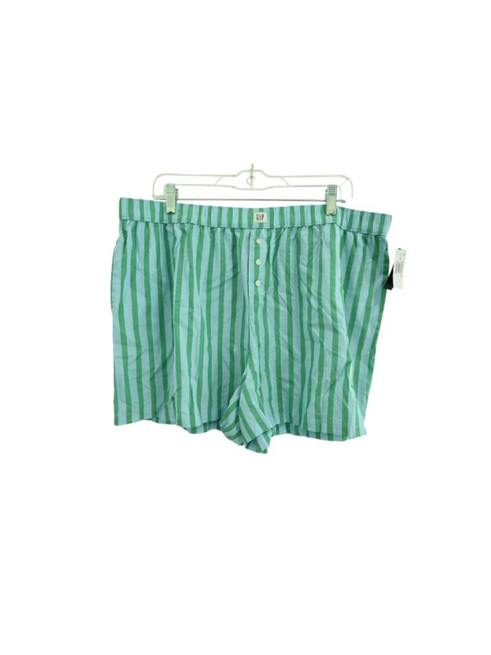 NWT Gap Body Boxer Shorts Sleep Pajama Lounge Bottoms Sz XL Blue Green Stripe